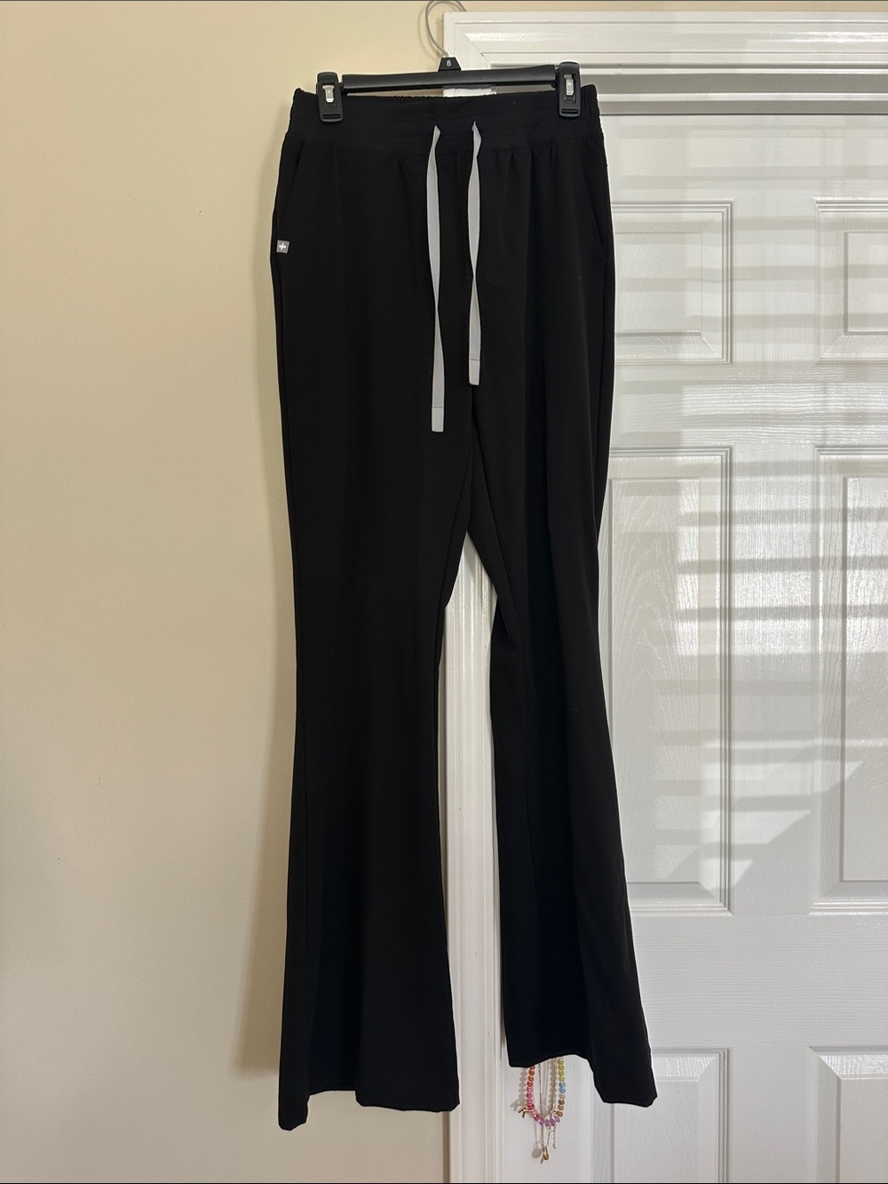 Figs medium tall black flare